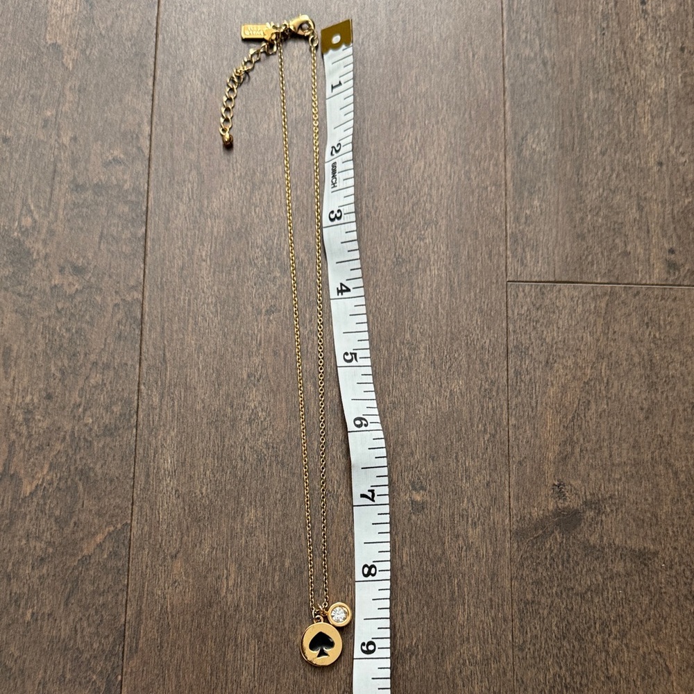 ♠️Kate Spade Gold Necklace with Crystal Charm - Picture 3 of 3